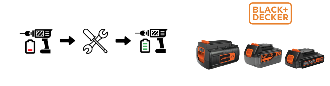 Regeneration of Black & Decker tool batteries